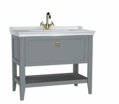 Vitra 62184 Valarte Lavabo Dolabı 100 Cm Lavabolu Mat Gri Çekmeceli