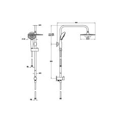 Artema A45597 System Rain Ls25 Duş Kolonu Krom