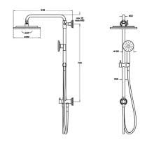 Vitra A4579325 Origin Classic Duş Kolonu Fırçalı Altın