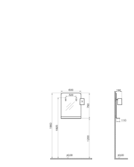 Vitra 56153 Nest Raflı Ayna Düz Ayna 60 Cm