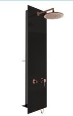 Vitra A45805 Origin Masajlı Duş Sistemi A45805 Siyah Bakır 140x40