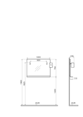 Vitra 56155 Nest Raflı Ayna Düz Ayna 100 Cm