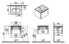 Vitra Integra Round 69900 Lavabo Dolabı 60cm A.Meşe
