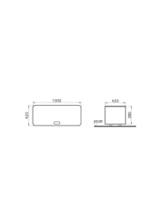 Vitra 56184 Nest T. Tekerlekli Alt ÜNite 100 Cm H.Doğal Ahşap