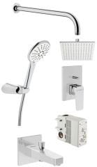 Artema A49280 Root Square Ankastre Duş Seti Krom