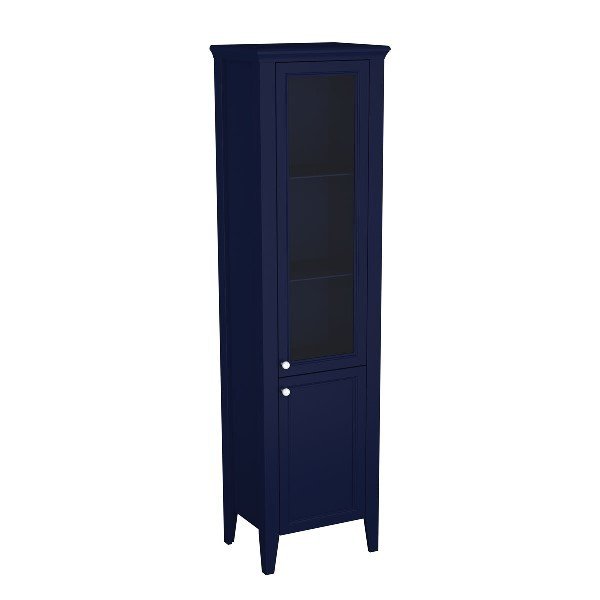 Vitra Valarte 65797 Neo Cam Kapaklı Boy Dolabı 55 Cm, Çelik Mavisi, Sağ