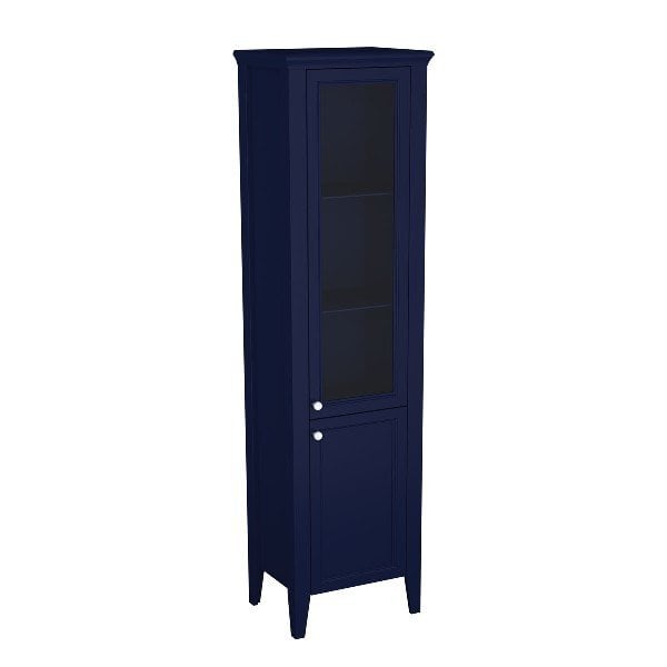 Vitra Valarte 65797 Neo Cam Kapaklı Boy Dolabı 55 Cm, Çelik Mavisi, Sağ