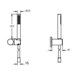 Artema A4592639 Prime Round Stick El Duşu P.Siyah