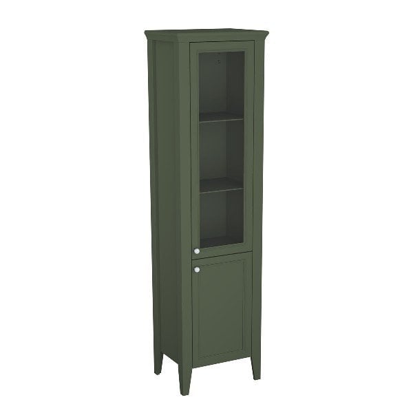 Vitra Valarte Neo 65809 Cam Kapaklı Boy Dolabı 55 Cm, Retro Yeşil, Sağ
