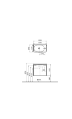 Vitra 56415 Nest Trendy Dar Lavabo Dol.60cm, Parlak Beyaz