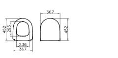 Vitra 120-422R009 Sento Klozet Kapağı Mat Kum Bej