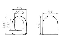 Vitra 130-422R009 Sento Klozet Kapağı Mat Kum Bej