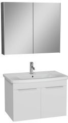 Vitra Quadrum 67099 Banyo Dolabı Seti 80 Cm,Kapaklı,Parlak Beyaz