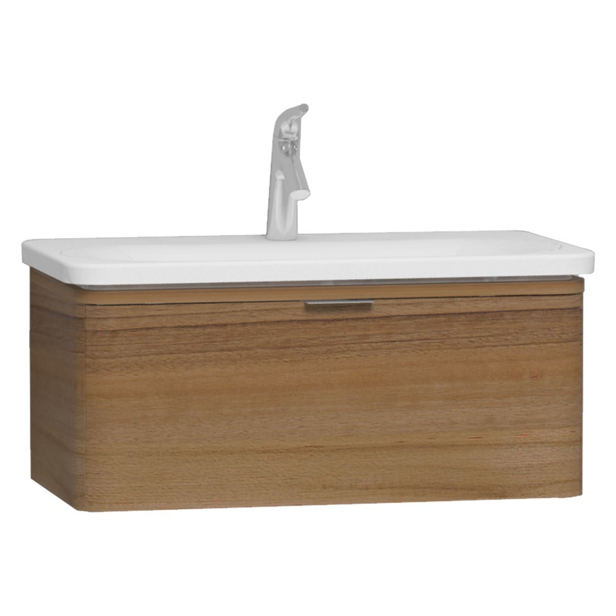 VitrA 56138 Lavabo Dolabı Nest Trendy Çekmeceli 80 Cm H.Doğal Ahşap