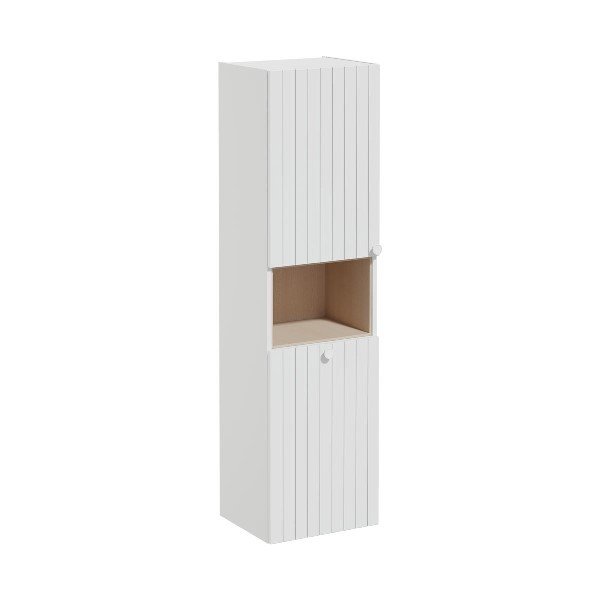 Vitra Root Groove 69094 Boy Dolabı, 40 Cm, Kısa, Çamaşır Sepetli, Mat Açık Gri, Sol