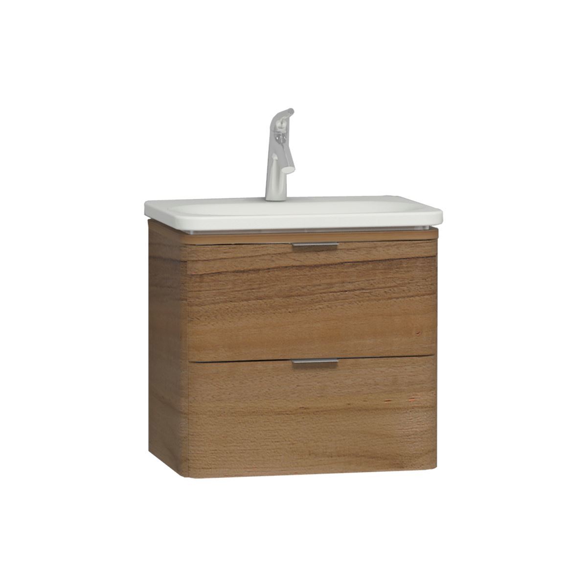 Vitra 56144 Nest Trendy Lavabo Dolabı 2 Çekmeceli Hareli Doğal Ahşap 60cm