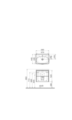 Vitra 56144 Nest Trendy Lavabo Dolabı 2 Çekmeceli Hareli Doğal Ahşap 60cm