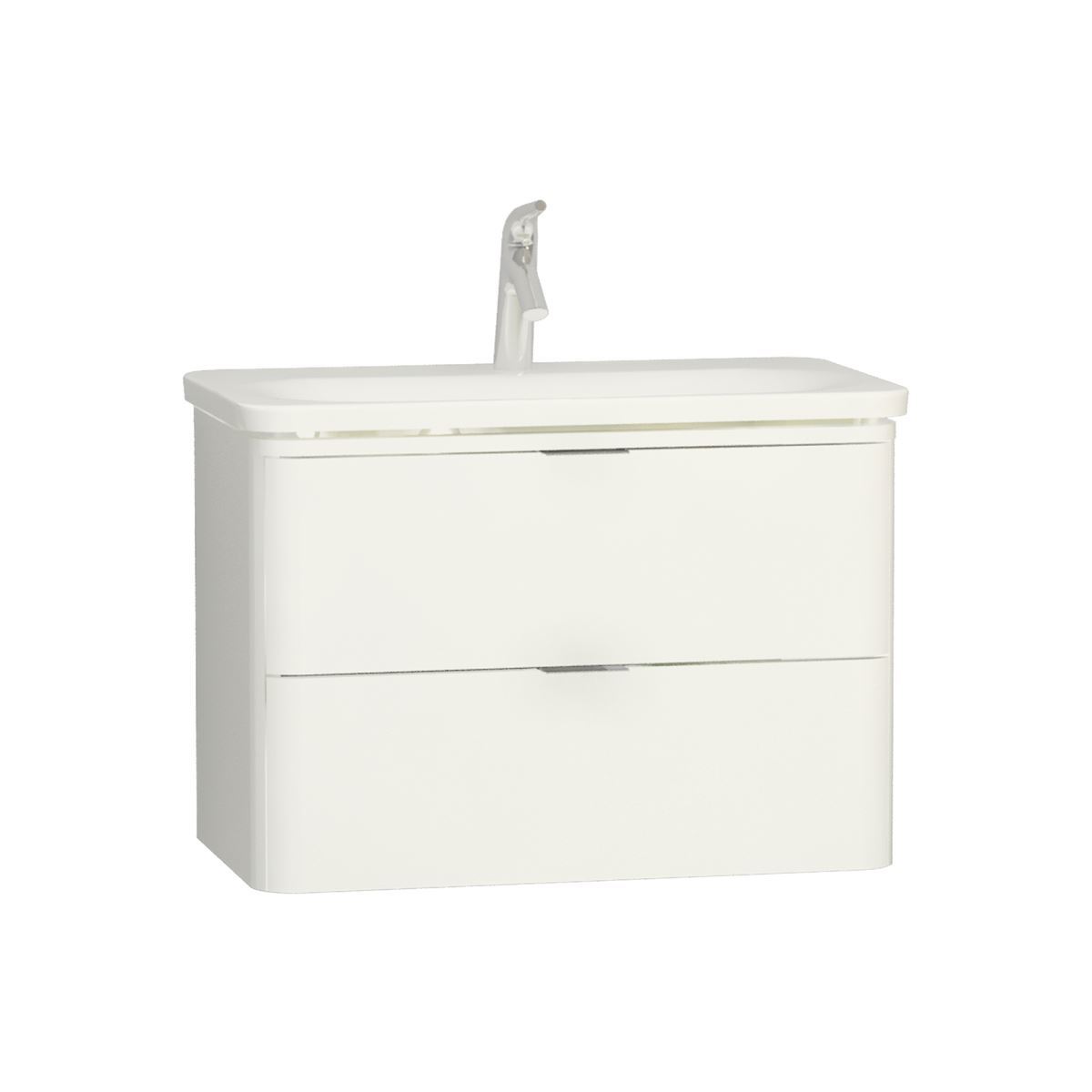 VitrA 56441 Lavabo Dolabı Nest Trendy 2 Çekmeceli 80 Cm P.Beyaz