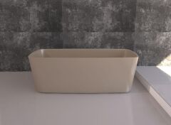 Sanacryl Recto 185x86x63 Düz Küvet Mat Açık Kahve