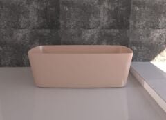 Sanacryl Recto 185x86x63 Düz Küvet Mat Soft Pink