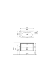 VitrA 56442 Lavabo Dolabı Nest Trendy 2 Çekmeceli 100 Cm P.Beyaz