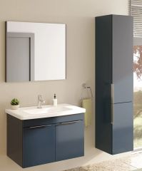 Vitra Quadrum 66194 Boy Dolabı,35 Cm,Parlak Antrasit