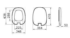 Vitra Plural Klozet Kapağı, Kum Bej 126-422-029 Bakır