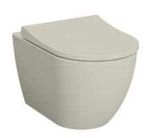 Vitra 7510B020-0090 S60 SmoothFlush Asma Klozet,Mat Bej + Klozet Kapağı