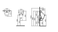Vitra 6202l003-0198 Arkitekt Pisuvar Üsten Su Girişli Arkadan Çıkışlı