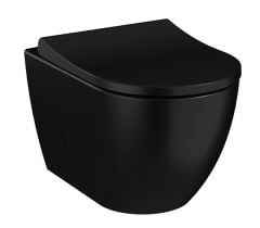 Vitra 7510b083-0090 S60 Rim-Ex (Kanalsız) Asma Klozet, 54 Cm, Mat Siyah