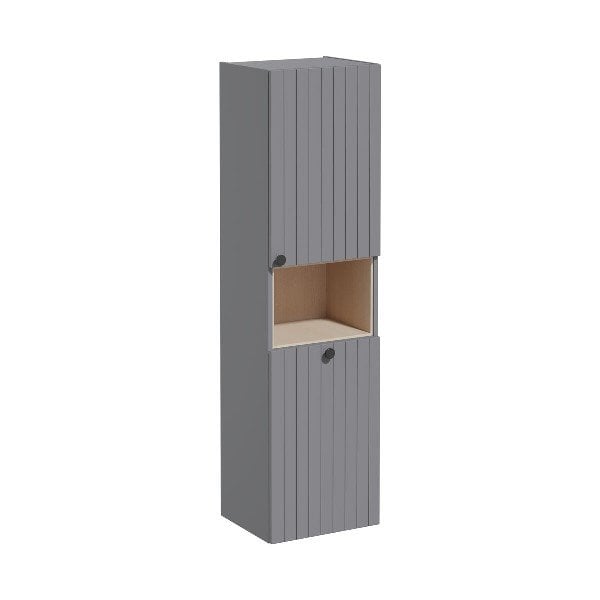 Vitra Root Groove 69102 Boy Dolabı, 40 Cm, Kısa, Çamaşır Sepetli, Mat Gri, Sağ