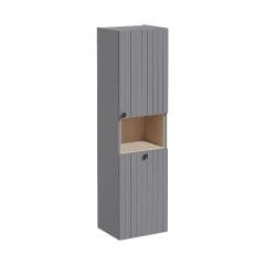 Vitra Root Groove 69102 Boy Dolabı, 40 Cm, Kısa, Çamaşır Sepetli, Mat Gri, Sağ