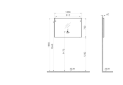 Vitra 61317 Elite Ayna Düz Ayna 100 Cm Aydınlatmalı
