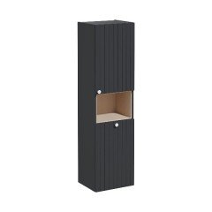 Vitra Root Groove 69104 Boy Dolabı, 40 Cm, Kısa, Çamaşır Sepetli, Mat Grafit, Sağ