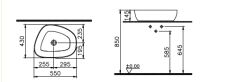 Vitra 5991B422-0016 Outline Çanak Lavabo Mat Kum Bej