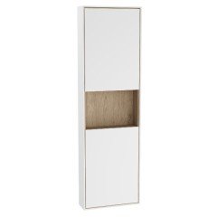 Vitra Voyage 62475 Boy Dolabı 45 cm, 2 Kapaklı, Mat Beyaz - Doğal Meşe, Sol