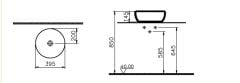 Vitra 5992B422-0016 Outline Çanak Lavabo Mat Kum Bej