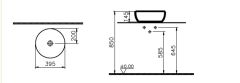 Vitra 5992B422-0016 Outline Çanak Lavabo Mat Kum Bej