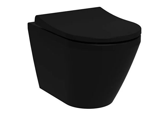 VitrA İntegra Rim-ex Asma Klozet Mat Siyah 7041B083-0075(Taharet Borusuz)