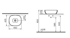Vitra 5994B422-0016 Outline Çanak Lavabo Mat Kum Bej