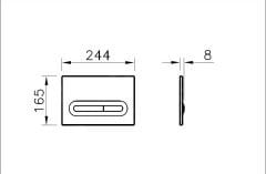 VitrA 740-0711 Loop T Kumanda Paneli Mat Siyah