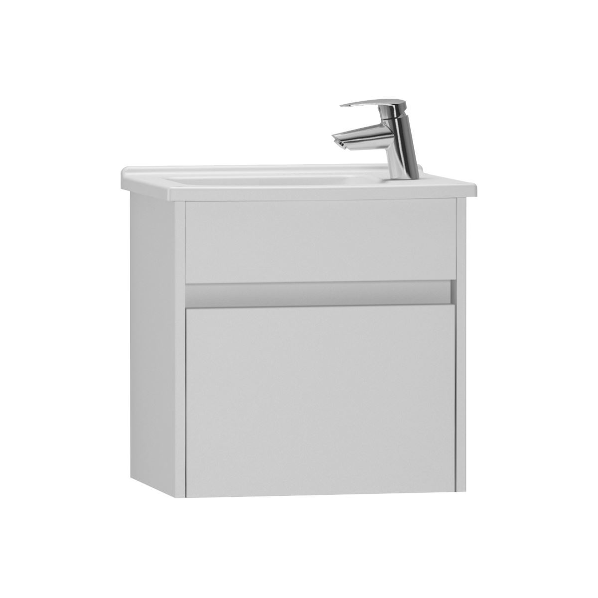 Vitra 53027 S50+Dar Lavabo Dolabı 50 Cm, Parlak Beyaz Sol