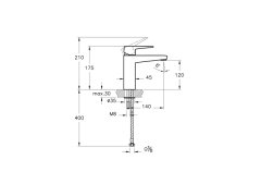 Artema Root Square A4273134  Lavabo Bataryası Fırçalı Nikel