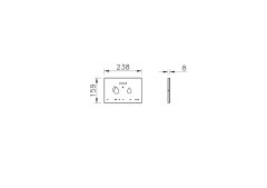 Vitra 768-1501 V-Care Akıllı Panel 8 Cm Siyah Cam