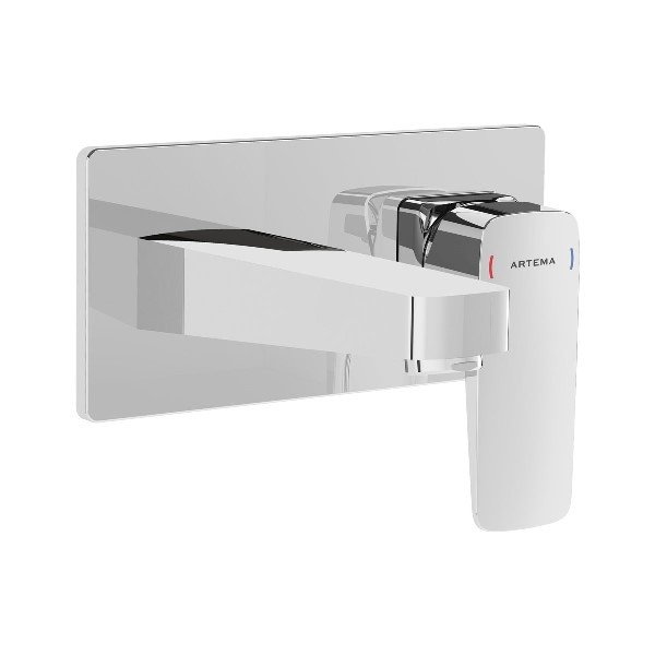 Artema Root Square A42738 Ankastre Lavabo Bataryası, Krom (Sıva Üstü Grubu)