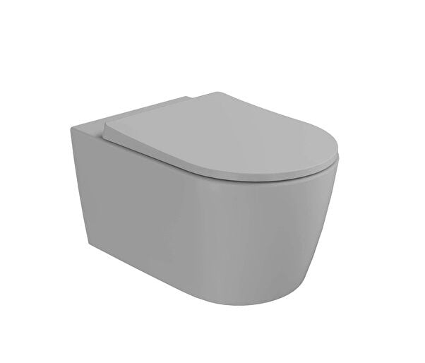 Vitra 7910B476-0090 Metropole Round Asma Klozet Taş Gri