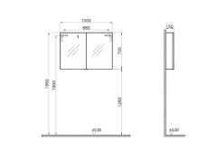 Vitra 57084 Classıc Ayna Dolaplı Ayna 100 Cm Parlak Beyaz