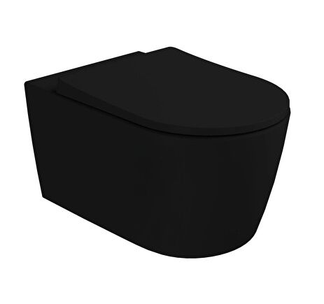 Vitra 7910B483-0090 Metropole Round Asma Klozet Siyah