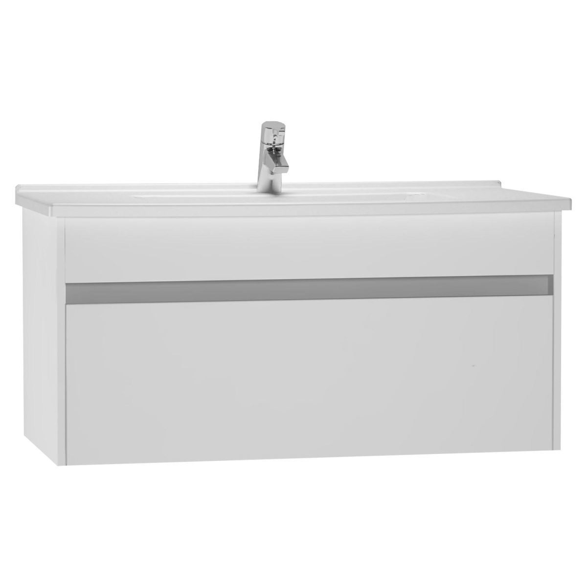 Vitra 54742 S50+Lavabo Dolabı 100 Cm, Parlak Beyaz
