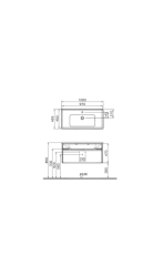 Vitra 54742 S50+Lavabo Dolabı 100 Cm, Parlak Beyaz